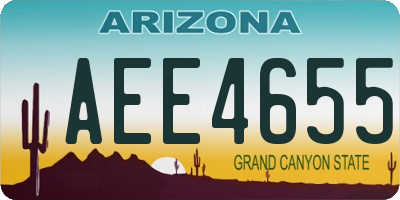 AZ license plate AEE4655