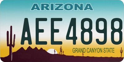 AZ license plate AEE4898