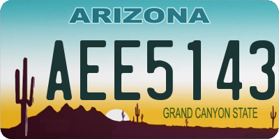 AZ license plate AEE5143