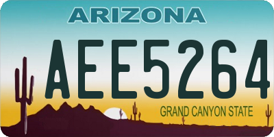 AZ license plate AEE5264