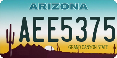 AZ license plate AEE5375