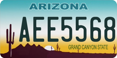 AZ license plate AEE5568