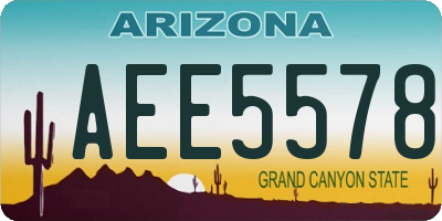 AZ license plate AEE5578