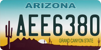 AZ license plate AEE6380