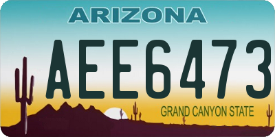 AZ license plate AEE6473