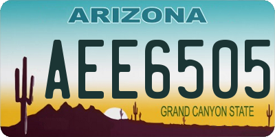 AZ license plate AEE6505