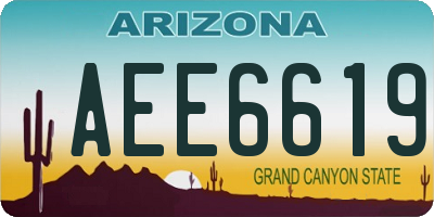 AZ license plate AEE6619