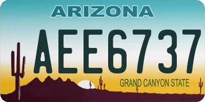 AZ license plate AEE6737