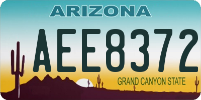AZ license plate AEE8372
