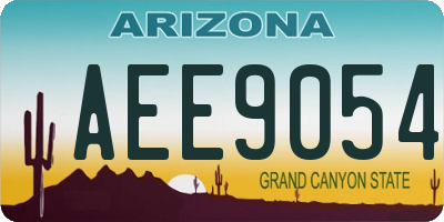 AZ license plate AEE9054