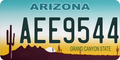 AZ license plate AEE9544