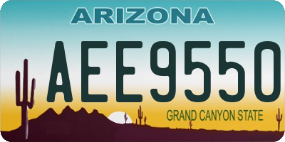 AZ license plate AEE9550