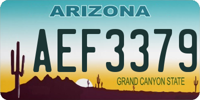 AZ license plate AEF3379