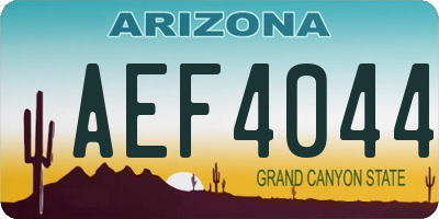 AZ license plate AEF4044
