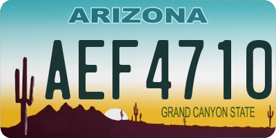 AZ license plate AEF4710