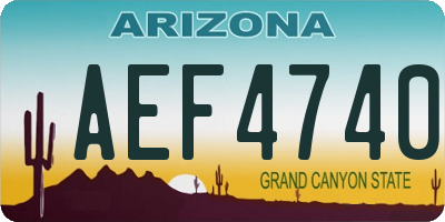 AZ license plate AEF4740