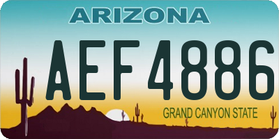 AZ license plate AEF4886