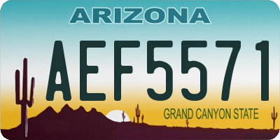 AZ license plate AEF5571