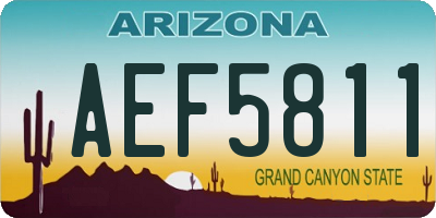 AZ license plate AEF5811