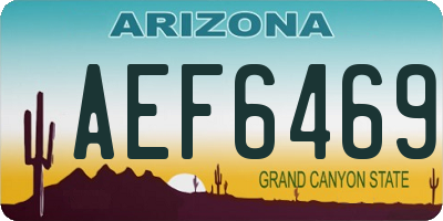 AZ license plate AEF6469
