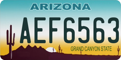 AZ license plate AEF6563