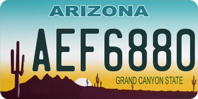 AZ license plate AEF6880