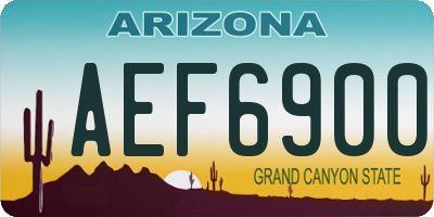 AZ license plate AEF6900