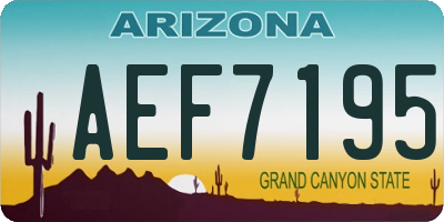 AZ license plate AEF7195