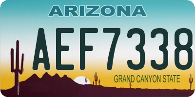 AZ license plate AEF7338