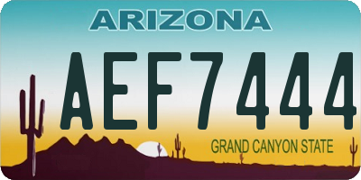 AZ license plate AEF7444