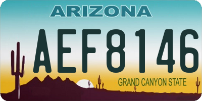 AZ license plate AEF8146