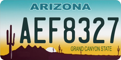 AZ license plate AEF8327