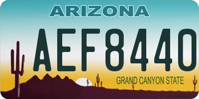 AZ license plate AEF8440