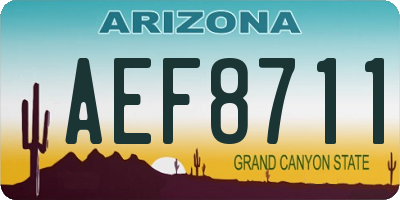 AZ license plate AEF8711