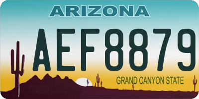 AZ license plate AEF8879