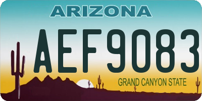 AZ license plate AEF9083
