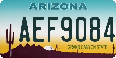 AZ license plate AEF9084