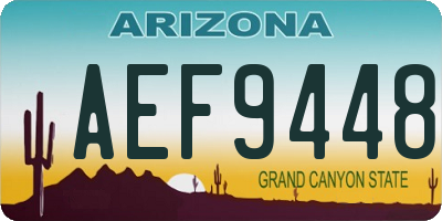 AZ license plate AEF9448