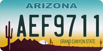 AZ license plate AEF9711