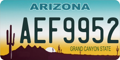 AZ license plate AEF9952