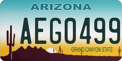 AZ license plate AEG0499