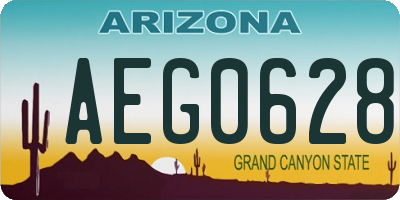 AZ license plate AEG0628