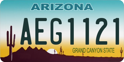 AZ license plate AEG1121