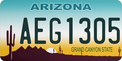 AZ license plate AEG1305