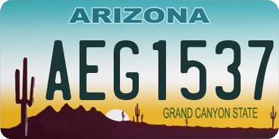 AZ license plate AEG1537
