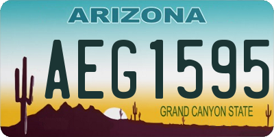 AZ license plate AEG1595