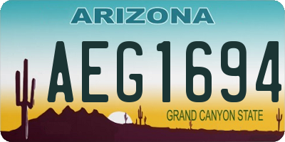 AZ license plate AEG1694