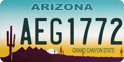 AZ license plate AEG1772