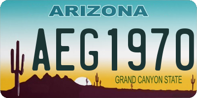 AZ license plate AEG1970