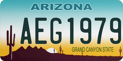 AZ license plate AEG1979